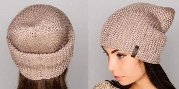 Beanie-Mütze gestrickt. Strickanleitungen, Modelle für Damen