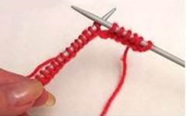 Ährchenmuster-Stricknadeln. Schema und Beschreibung der länglichen Schleifen, durchbrochen