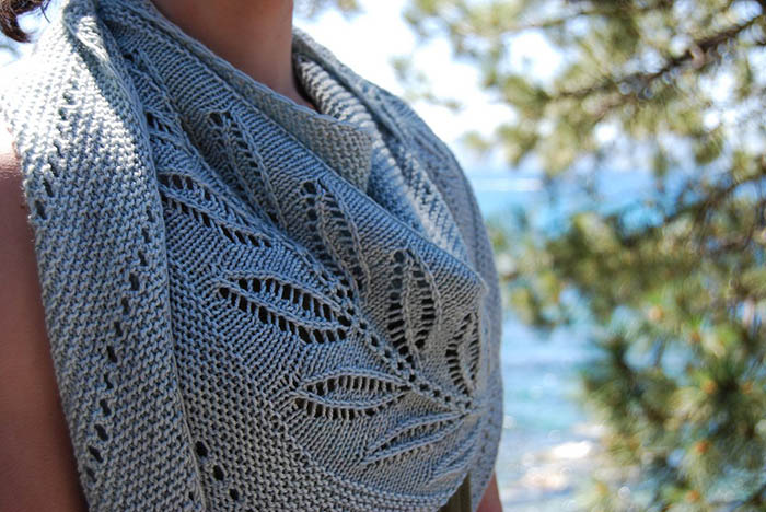 Baktus mit Stricknadeln mit Vorderseite aus der Ecke für Anfänger