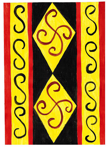 Baschkirische Ornamente und Muster, Schablonen, Bilder für Kinder