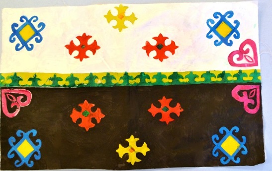 Baschkirische Ornamente und Muster, Schablonen, Bilder für Kinder