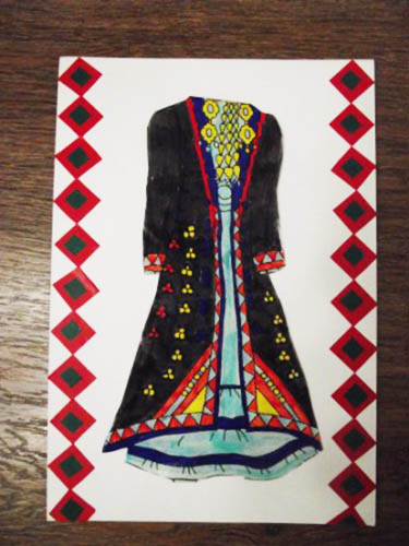 Baschkirische Ornamente und Muster, Schablonen, Bilder für Kinder