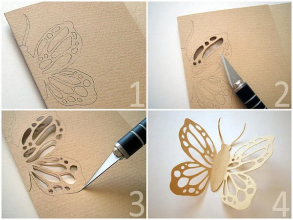 So schneidet man einen Schmetterling aus Papier aus. Vorlagen, Schablonen