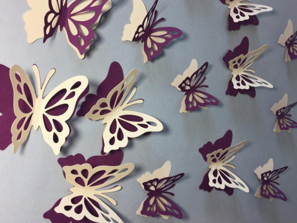 So schneidet man einen Schmetterling aus Papier aus. Vorlagen, Schablonen