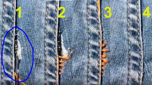 So nähen Sie ein Loch in Strickwaren, Jeans, Jacken, Hosen und Kleidung schön zu. Lifehack