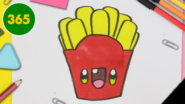 Kawaii, Kawaii-Zeichnungen zum Kopieren 365: Mädchen, Essen, soziale Netzwerke