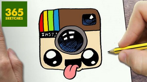 Kawaii, Kawaii-Zeichnungen zum Kopieren 365: Mädchen, Essen, soziale Netzwerke