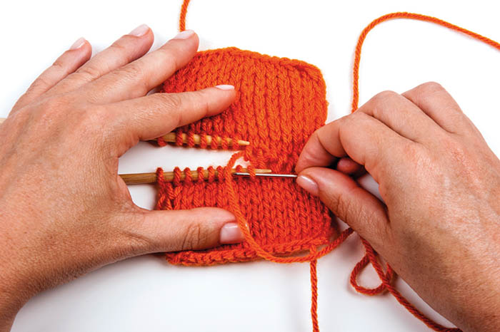 Matratzenstich beim Stricken. Schritt-für-Schritt-Anleitung