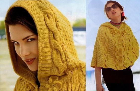 Umhang mit Stricknadeln. Schemata und Beschreibungen für Anfänger, Frauen, Mädchen. Modelle