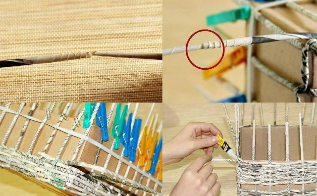 Papierröhrenweben für Anfänger Schritt für Schritt