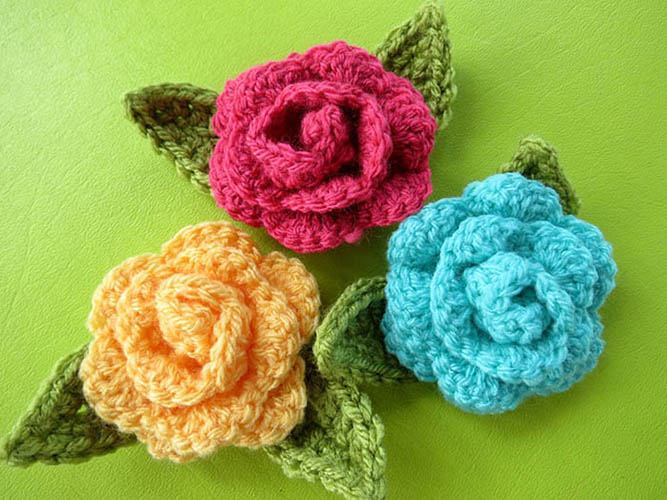Gehäkelte Rose. Schemata und Beschreibung für Anfänger