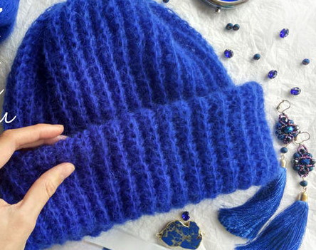 So stricken Sie eine Takori-Mütze aus Mohair, Angora oder Häkeln. Schema, Beschreibung
