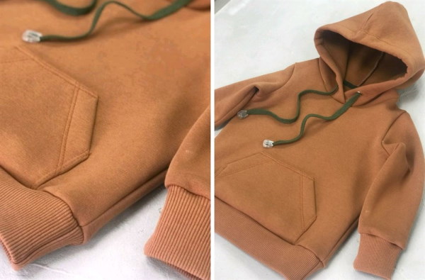 So nähen Sie einen Damen-Hoodie. Muster mit Reißverschluss, lang, isoliert