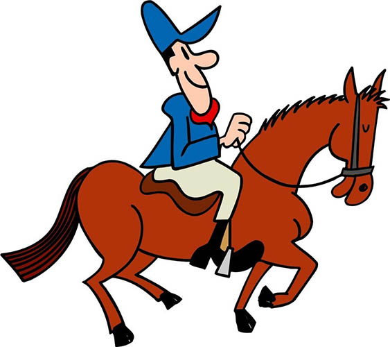 Cavaliere a cavallo disegno a matita, colori per bambini per principianti