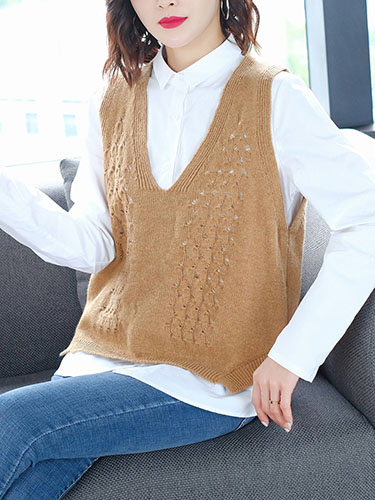 Gestrickte Mohairweste für Damen und Mädchen. Schemata und Beschreibung, neue Modelle