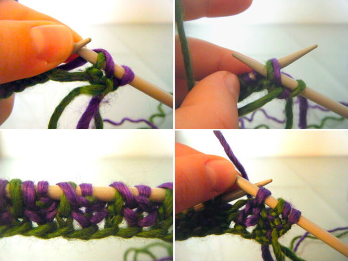 Englisches elastisches Stricken. Strickanleitung für Anfänger