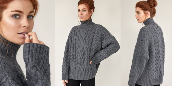 Come lavorare a maglia un maglione voluminoso con ferri e uncinetto. Schemi con descrizione