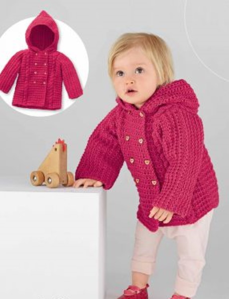 Gestrickte Bluse für Mädchen im Alter von 1–2 Jahren. Beschreibung, Diagramme