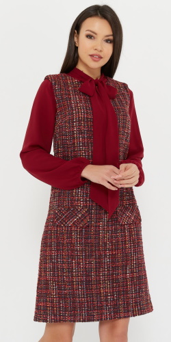 Damen Sommerkleid fürs Büro, handgefertigt. Schnittmuster, wie man näht