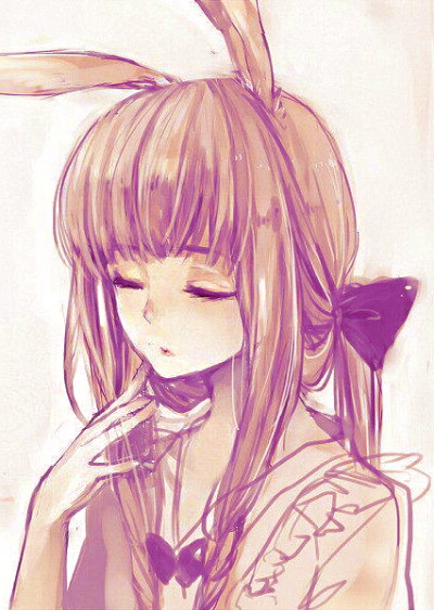 Anime-Mädchen mit Ohrenzeichnung. Süße Mädchen zum Skizzieren