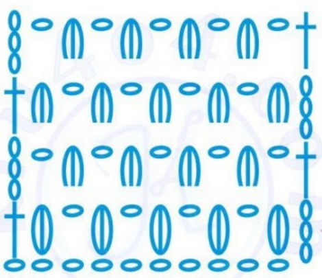 Üppige Häkelsäule. Strickanleitung, Diagramm und Erklärung