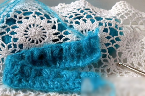 Häkelschal. Strickanleitungen für Anfänger, Schritt-für-Schritt-Beschreibung