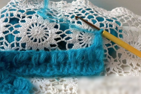 Häkelschal. Strickanleitungen für Anfänger, Schritt-für-Schritt-Beschreibung