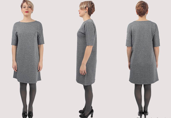 Wir nähen ein Strickkleid selbst ohne Schnittmuster. Meisterklasse