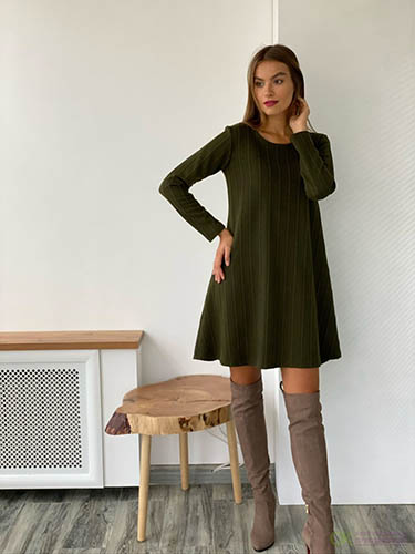 Wir nähen ein Strickkleid selbst ohne Schnittmuster. Meisterklasse