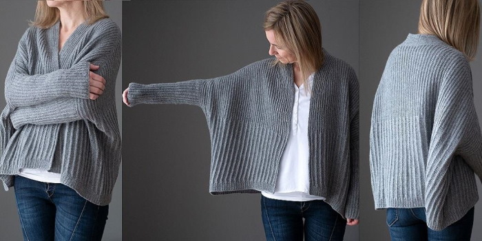Übergroße Strickjacke stricken