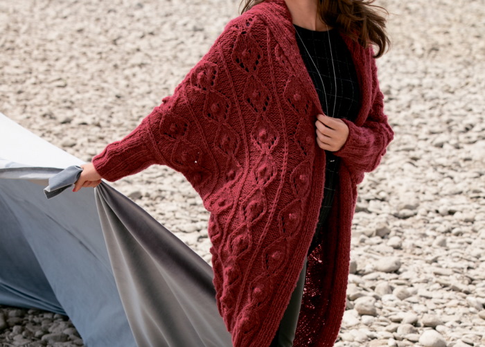 Damen-Kimono-Cardigan mit Fledermausärmeln