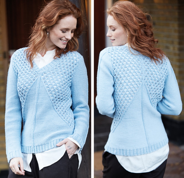 Damenpullover mit Stricknadeln. Wie man schöne und originelle Strickmuster strickt