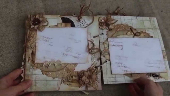 Scrapbooking-Album im Vintage-Stil