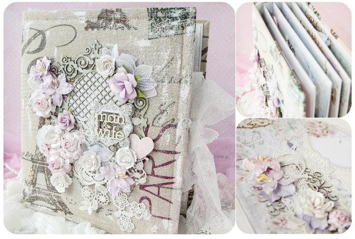 Scrapbooking-Album im Shabby Chic Stil