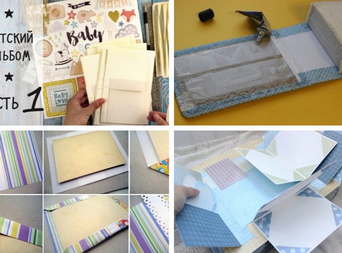 Scrapbooking-Album für ein Neugeborenes