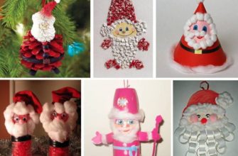 Weihnachtsmann-Bastelarbeiten zum Selbermachen aus Watte, Restmaterialien, Stoff