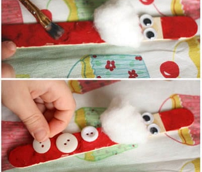 DIY Weihnachtsmann aus einem Eisstiel