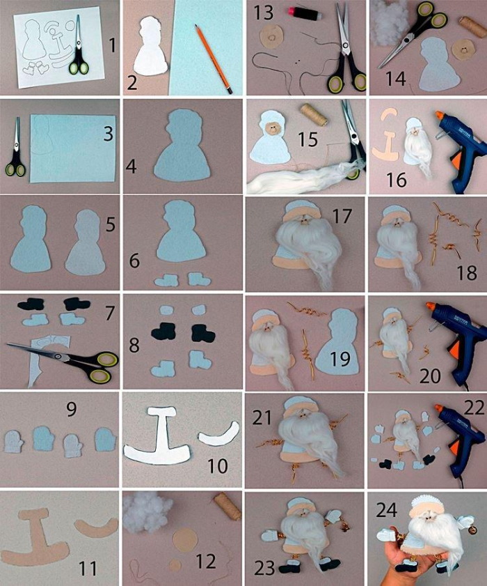 Weihnachtsmann DIY aus Filz