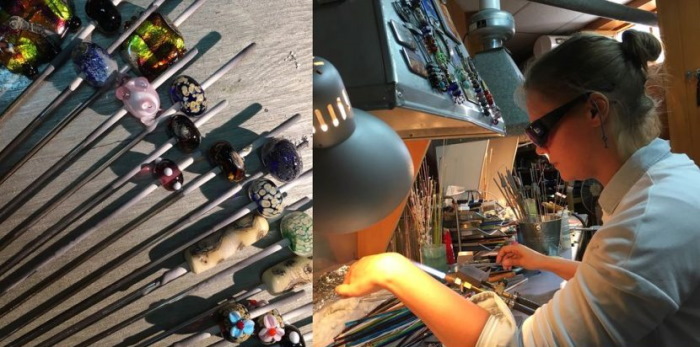 Lampwork-Perlen. Schritte der Erstellung