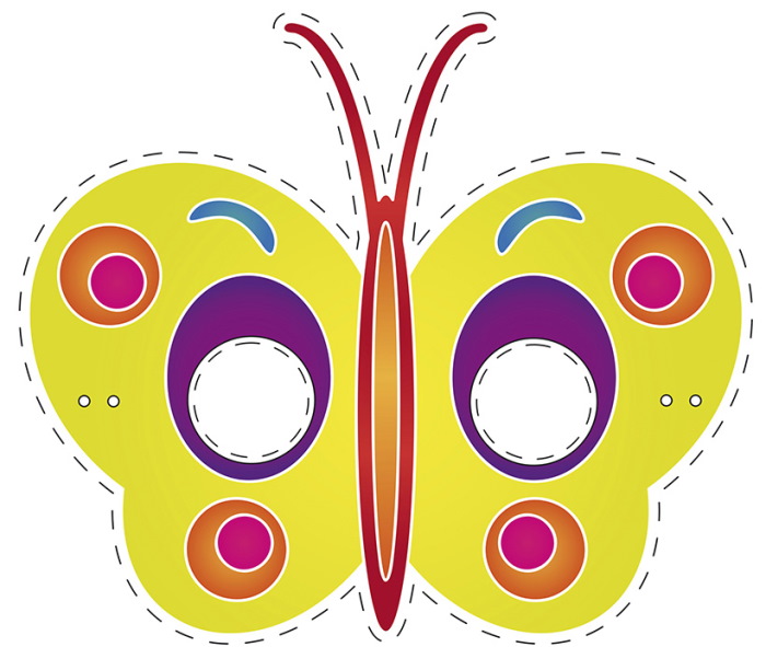 DIY-Papiermaske für Kinder. Vorlagen