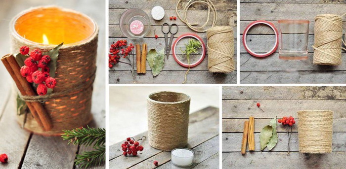 Basteln zum Selbermachen für zu Hause. Kerzenständer