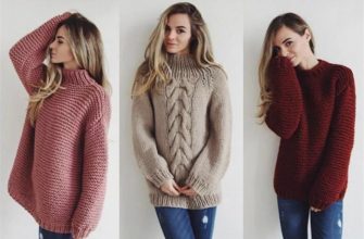 Maglione da donna per ragazzi con ferri da maglia grandi
