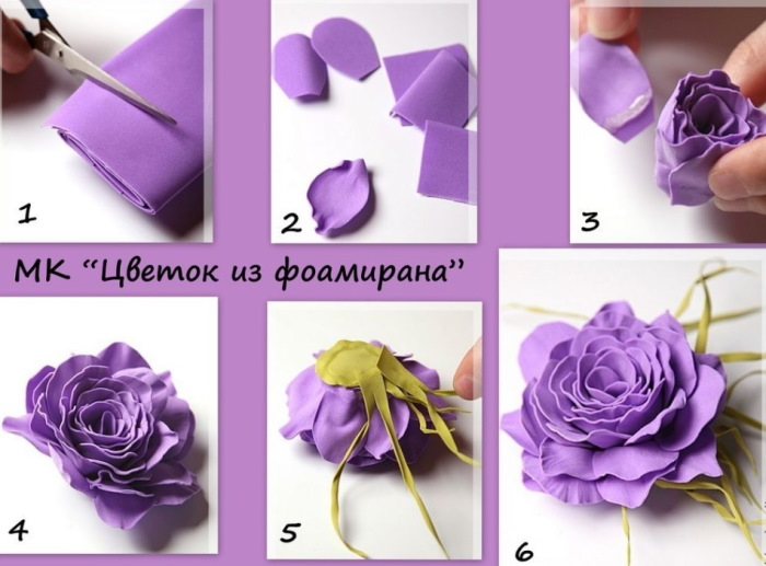 Rose aus Foamiran