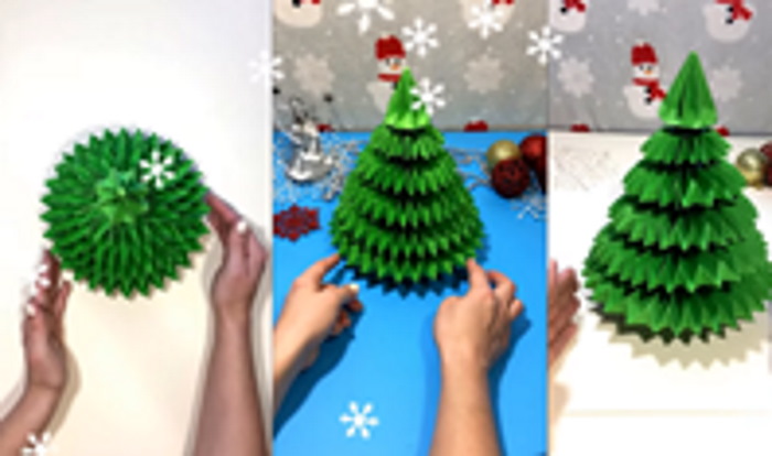Weihnachtsbaum (Tannenbaum) Neujahrshandwerk mit eigenen Händen