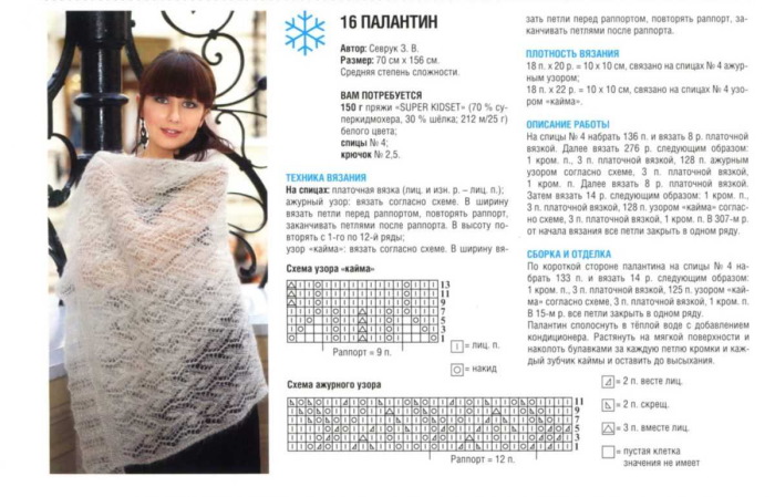 Durchbrochene Kante (Bordüre) mit Stricknadeln. Schemata und Beschreibung für Anfänger