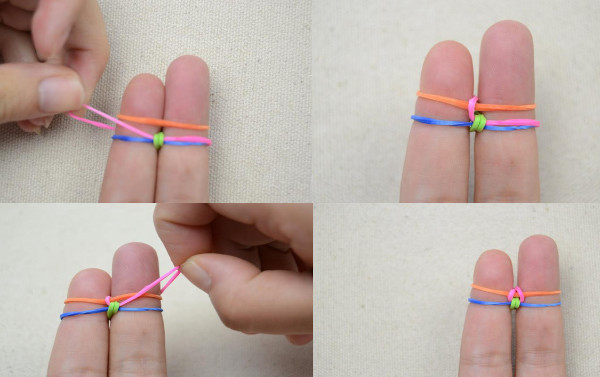 Wunderschöne Armbänder aus Gummibändern. Webmuster, wie man webt