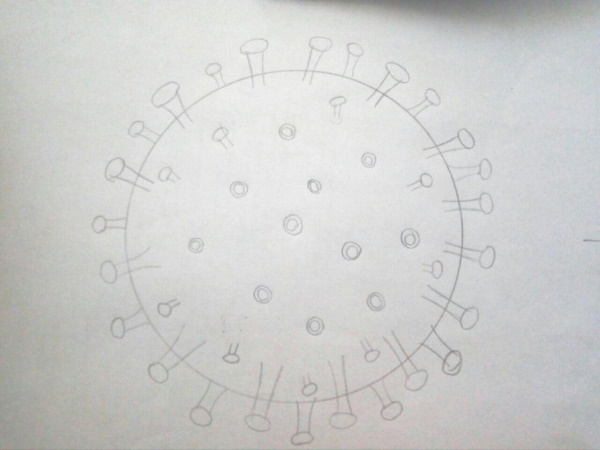 Zeichenvirus. Wie man Schritt für Schritt mit einem Bleistift für Anfänger zeichnet