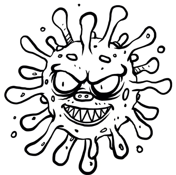 Zeichenvirus. Wie man Schritt für Schritt mit einem Bleistift für Anfänger zeichnet