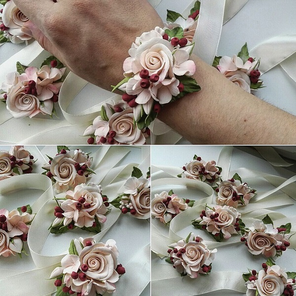 DIY Boutonniere für den Bräutigam, Hochzeitsgäste aus Blumen, Satinbändern, Foamiran