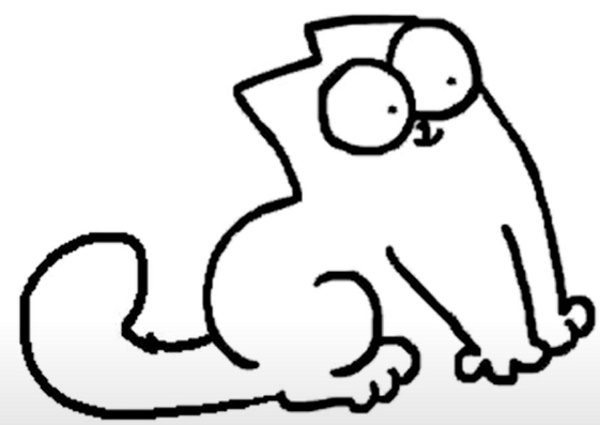 Wie man Simons Katze mit einem Bleistift Schritt für Schritt für Anfänger zeichnet